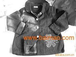 供應繡圖款呢絨類品牌尾貨兒童外套